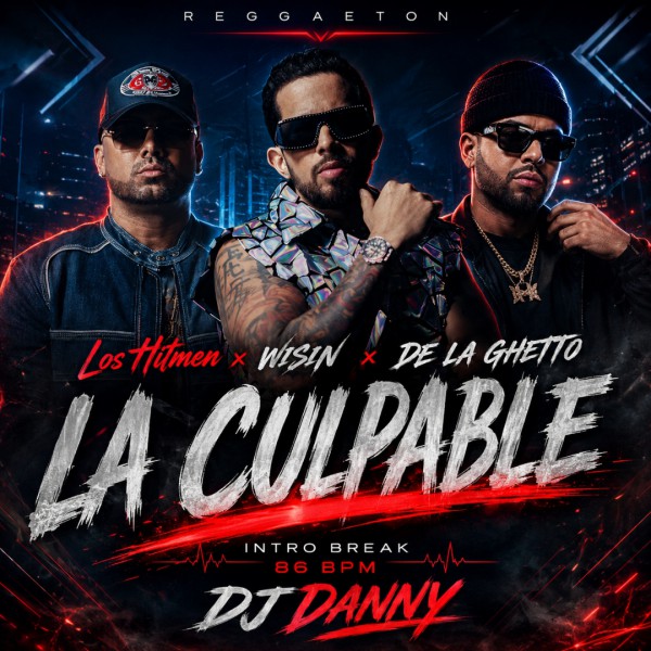 Los Hitmen, Wisin, De La Guetto - La Culpable - DJ DANNY - Intro Break & Chorus - 2 Versions - 86Bpm