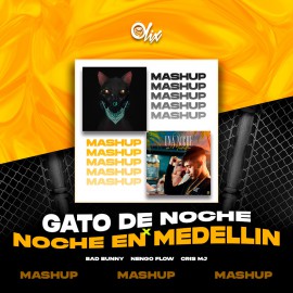 Bad Bunny, Nengo Flow x Cris MJ - Gato De Noche x Noche en Medellin - OlixDJ - Mashup - 094Bpm